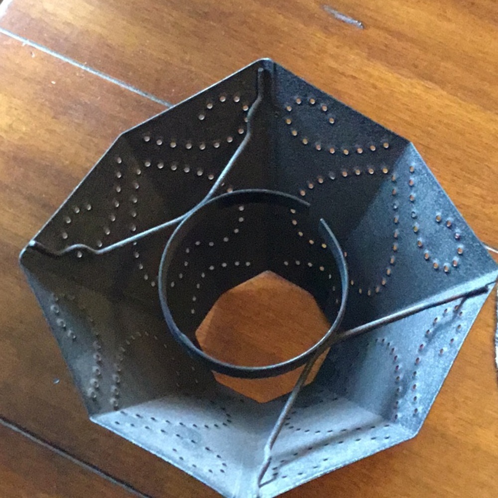 Whimsygoth Rustic Farmhouse Black Metal Candle Jar Holder - Picture 8 of 8